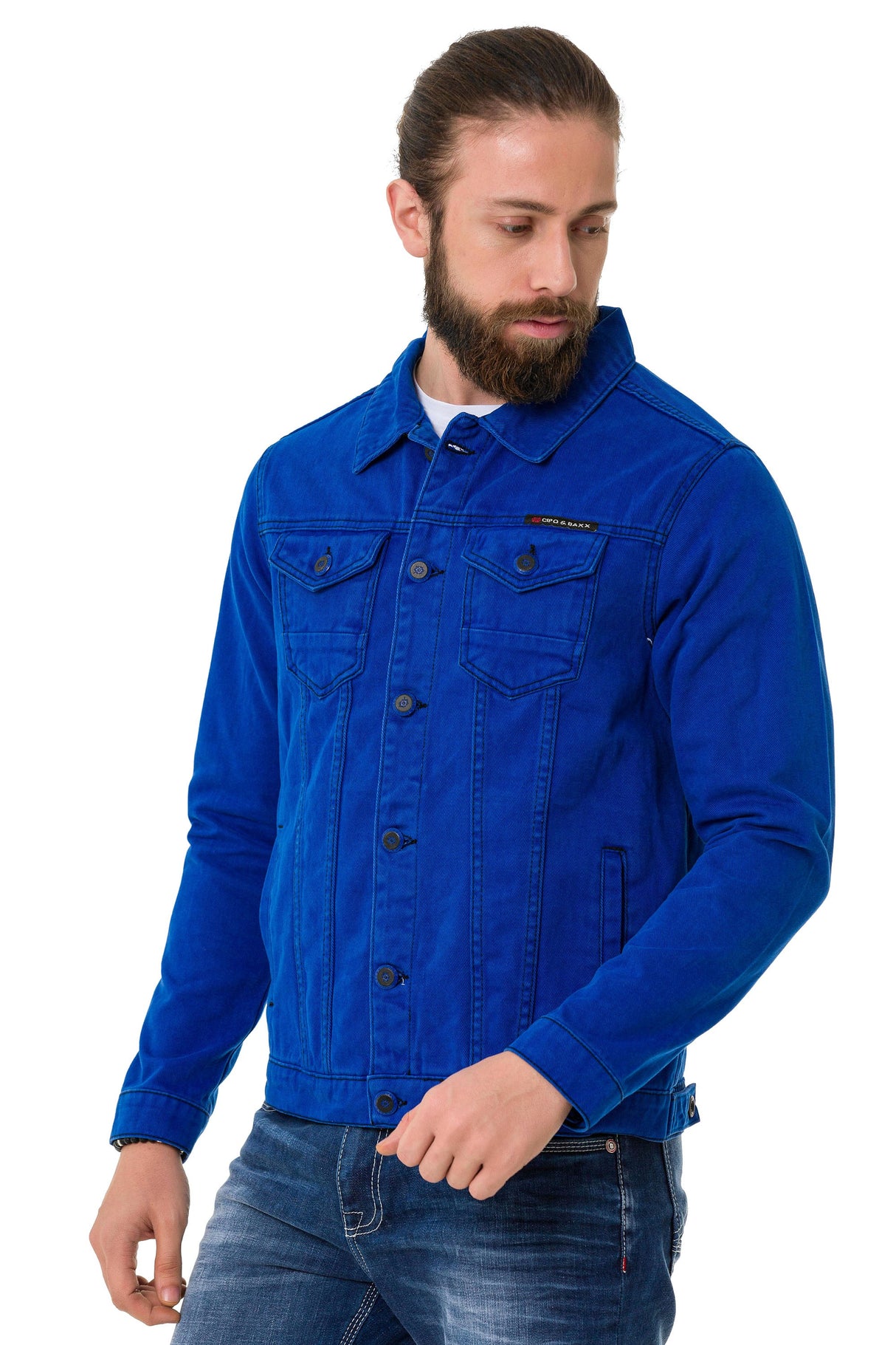CJ289 Matte Pastel-Tone Men's Denim Jacket