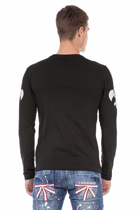 CL454 Taşlı Kuru Kafa İnce Sweatshirt