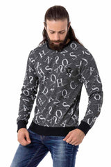 CL513 O Yaka Desenli Kalın Sweatshirt