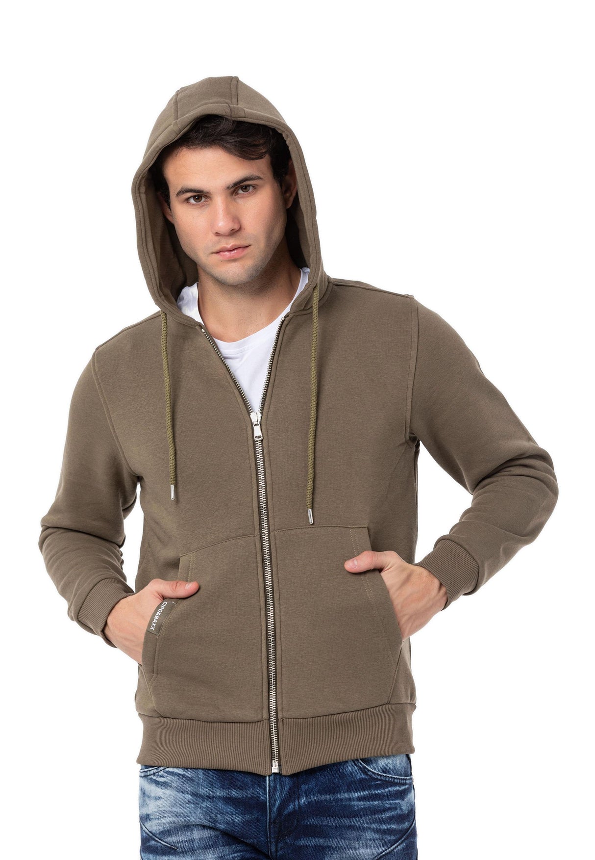 CL556 Erkek Basic Zip Sweatshirt