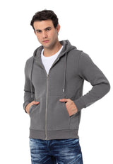 CL556 Erkek Basic Zip Sweatshirt