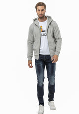 CL556 Erkek Basic Zip Sweatshirt