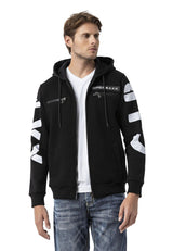 Erkek Kapüşonlu Fermuarlı Sweat Ceket CL577