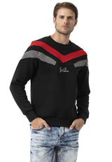 Şerit Detaylı Regular Fit Erkek Sweatshirt CL581