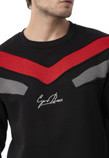 Şerit Detaylı Regular Fit Erkek Sweatshirt CL581