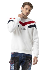 Şerit Detaylı Regular Fit Erkek Sweatshirt CL581
