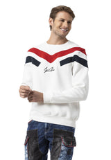 Şerit Detaylı Regular Fit Erkek Sweatshirt CL581