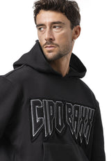 Erkek Kapüşonlu Sweatshirt Siyah Regular Fit CL601