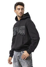Erkek Kapüşonlu Sweatshirt Siyah Regular Fit CL601