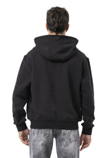 Erkek Kapüşonlu Sweatshirt Siyah Regular Fit CL601