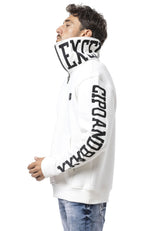 Erkek Yarım Fermuarlı Sweatshirt "LEGENDARY" Kol Baskılı ve Göğüs Logolu Kazak CL605