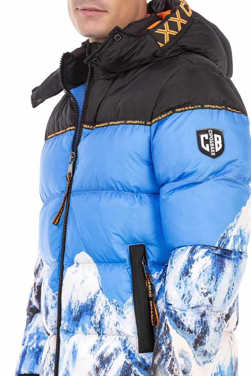 CM180 Desenli Kışlık Erkek Mont