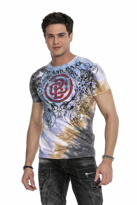CT643 İkiz Kafalı Puma Renkli Tişört