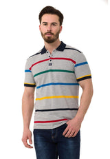 Çizgili  Polo Yaka Erkek Basic Tişört CT749