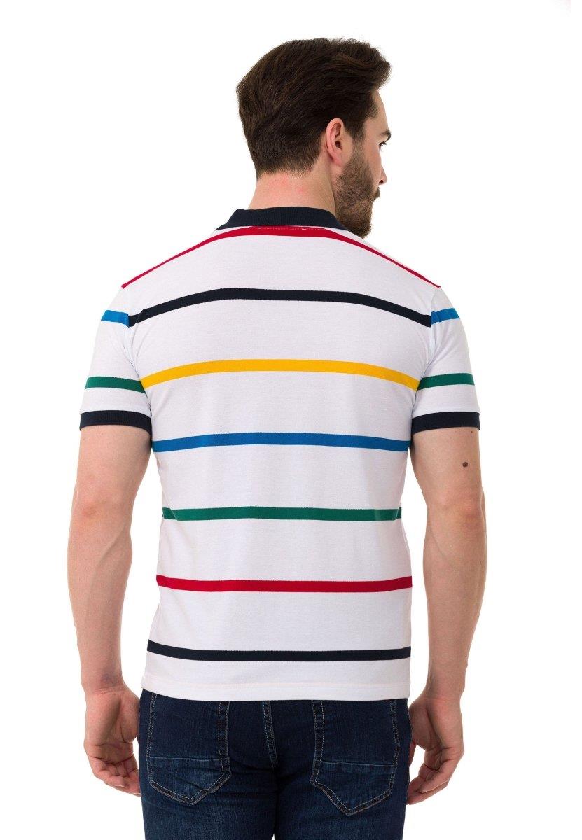 Çizgili  Polo Yaka Erkek Basic Tişört CT749