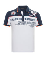 Erkek Regular Fit Polo Yaka Baskılı Tişört Yazı Detaylı Kısa Kollu Casual Erkek Tişört CT803