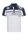 Erkek Regular Fit Polo Yaka Baskılı Tişört Yazı Detaylı Kısa Kollu Casual Erkek Tişört CT803