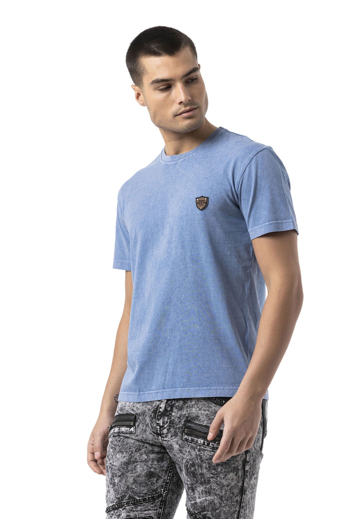 Erkek Regular Fit Bisiklet Yaka Kısa Kollu Basic Tişört CT808