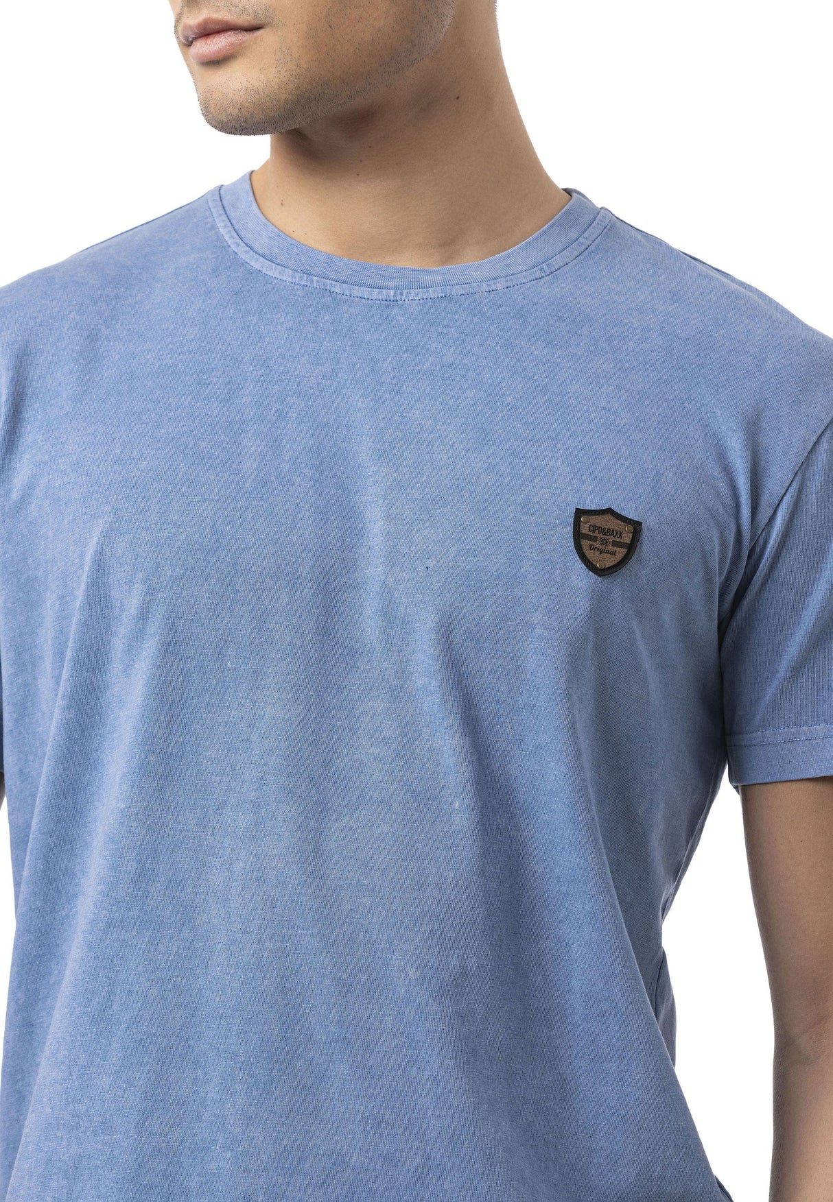 Erkek Regular Fit Bisiklet Yaka Kısa Kollu Basic Tişört CT808