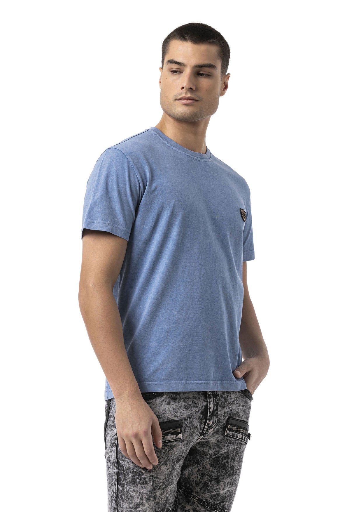 Erkek Regular Fit Bisiklet Yaka Kısa Kollu Basic Tişört CT808