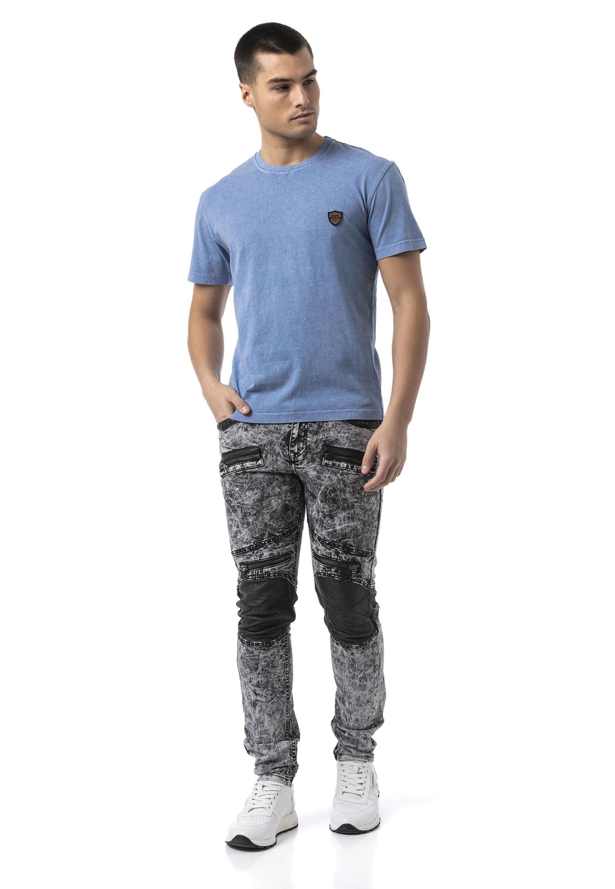 Erkek Regular Fit Bisiklet Yaka Kısa Kollu Basic Tişört CT808