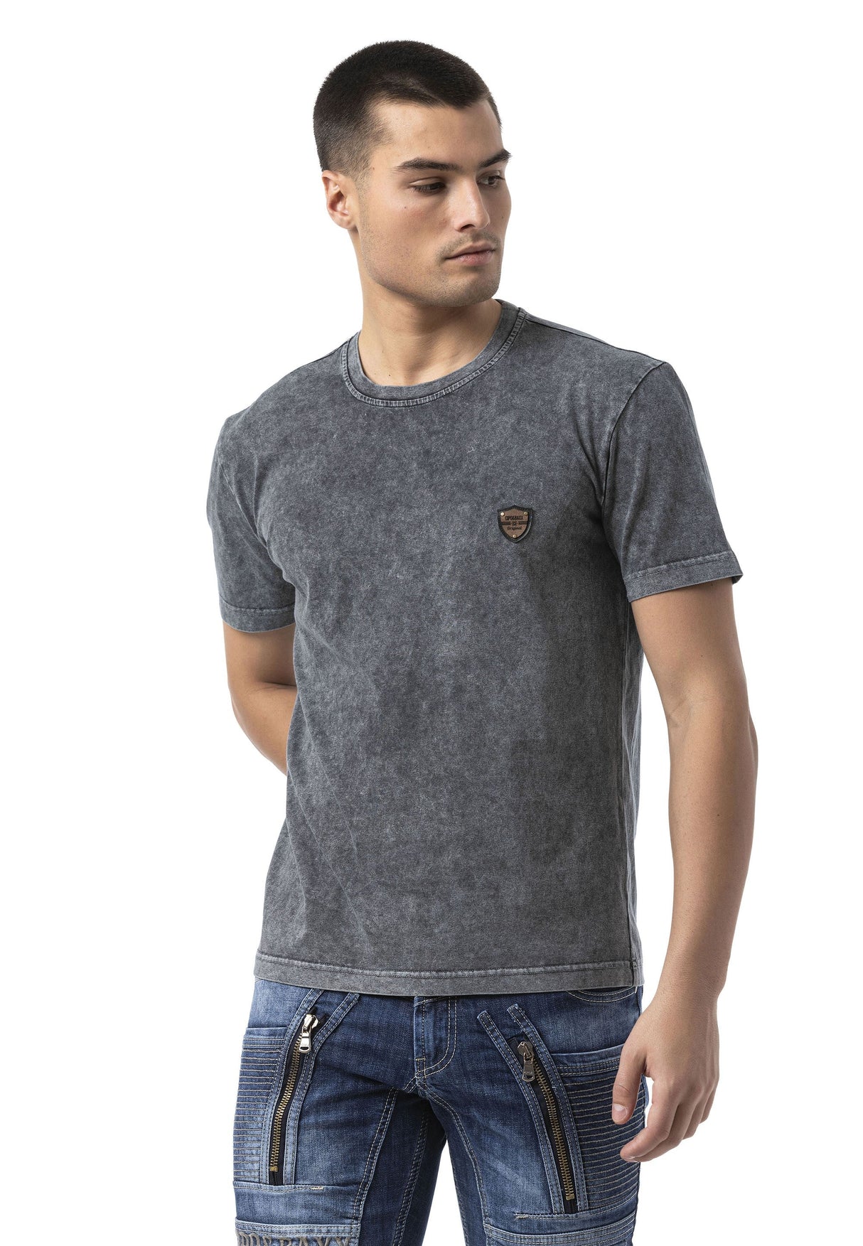 Erkek Regular Fit Bisiklet Yaka Kısa Kollu Basic Tişört CT808
