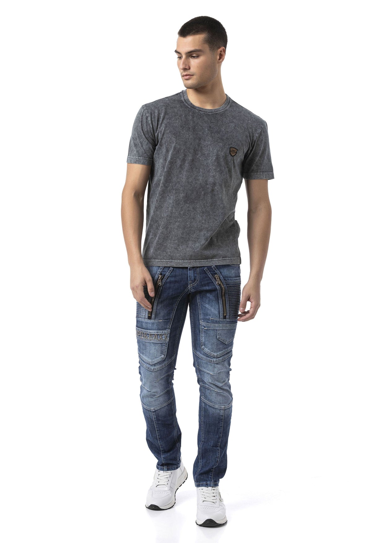 Erkek Regular Fit Bisiklet Yaka Kısa Kollu Basic Tişört CT808