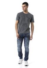 Erkek Regular Fit Bisiklet Yaka Kısa Kollu Basic Tişört CT808