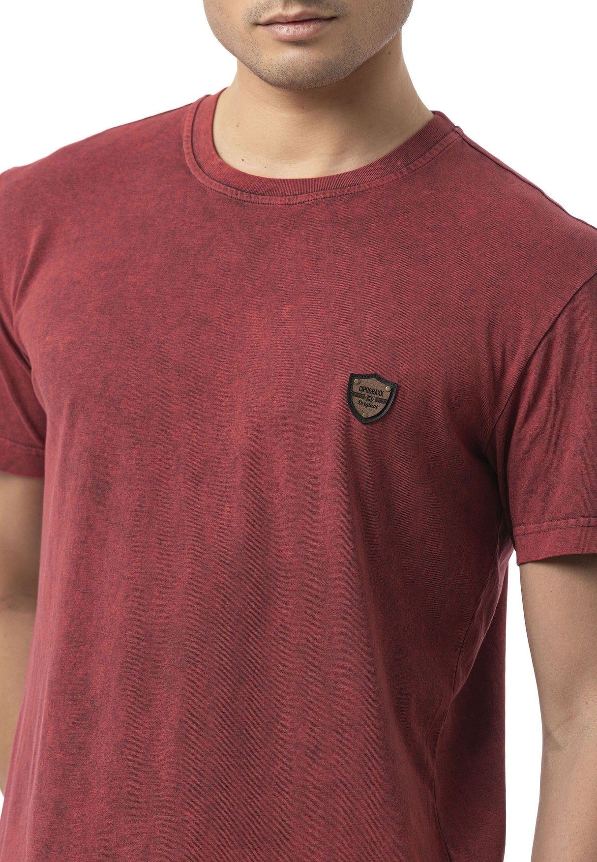Erkek Regular Fit Bisiklet Yaka Kısa Kollu Basic Tişört CT808