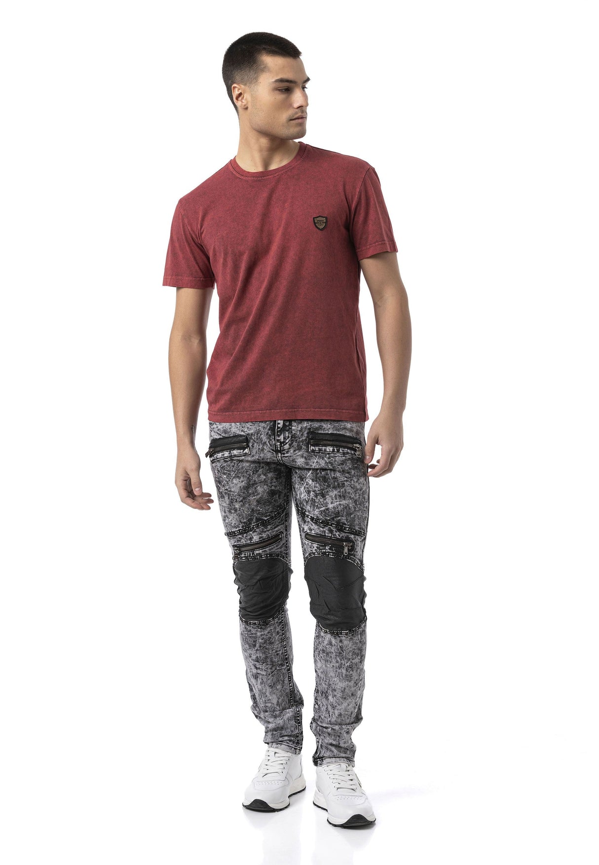 Erkek Regular Fit Bisiklet Yaka Kısa Kollu Basic Tişört CT808