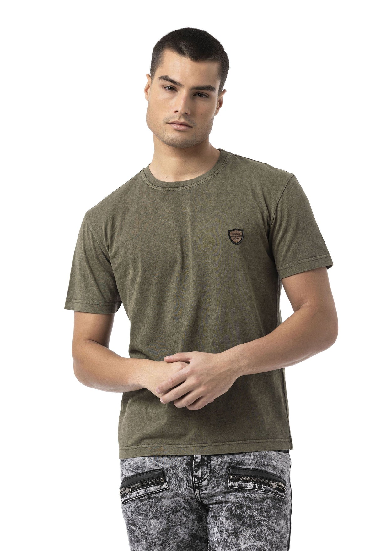 Erkek Regular Fit Bisiklet Yaka Kısa Kollu Basic Tişört CT808