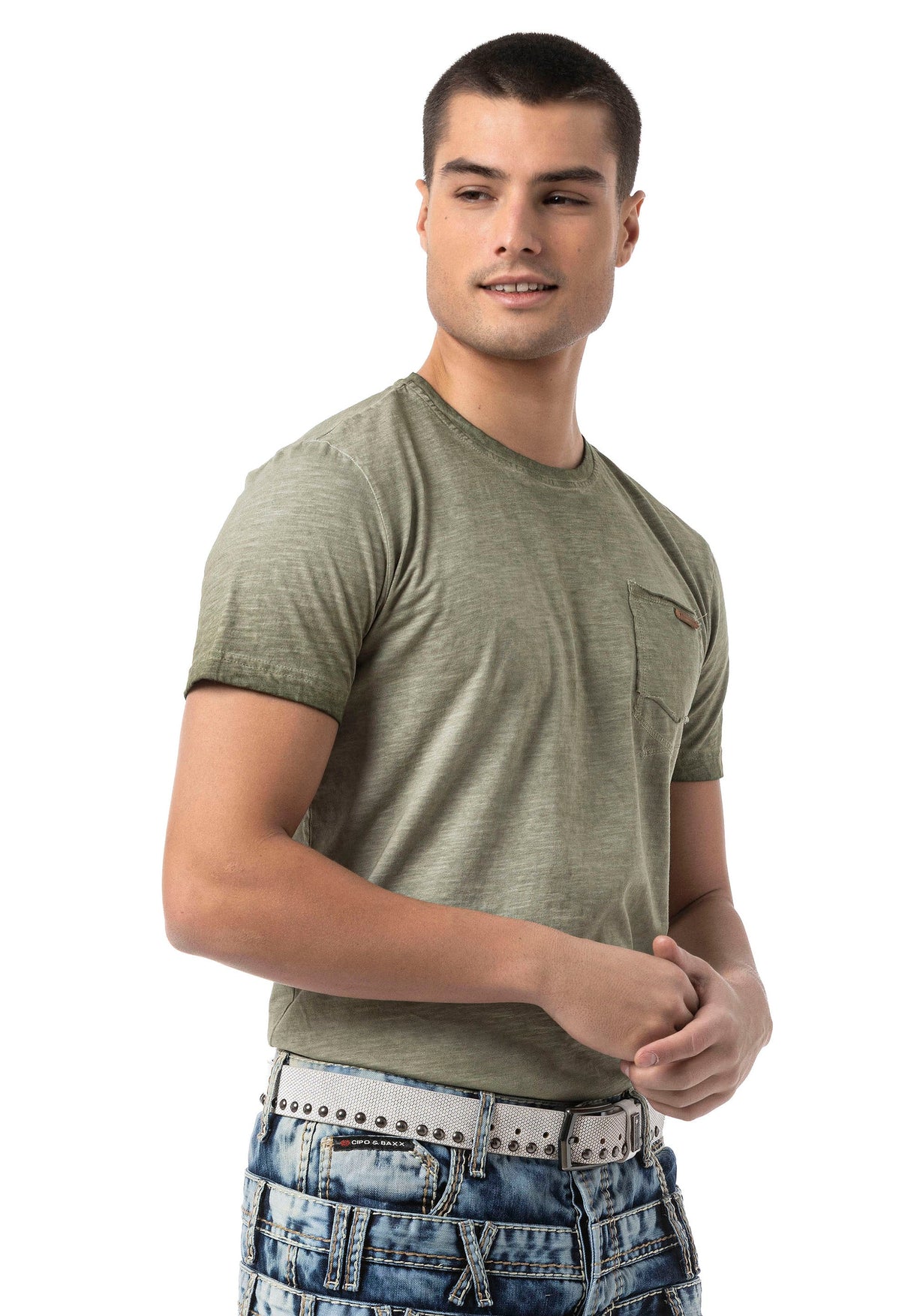 Erkek Regular Fit Bisiklet Yaka Kısa Kollu Tişört CT810