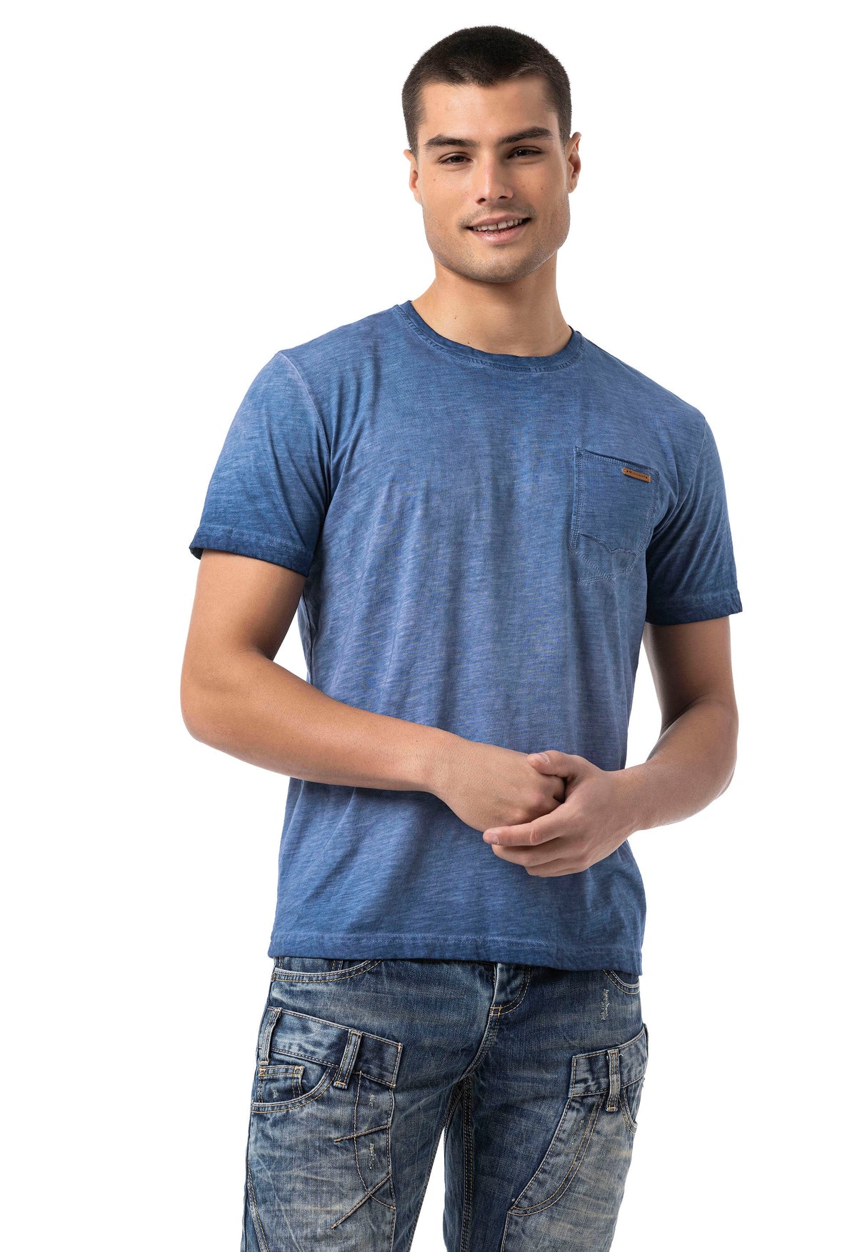 Erkek Regular Fit Bisiklet Yaka Kısa Kollu Tişört CT810