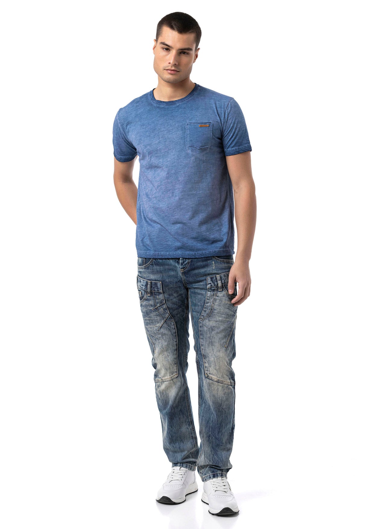 Erkek Regular Fit Bisiklet Yaka Kısa Kollu Tişört CT810
