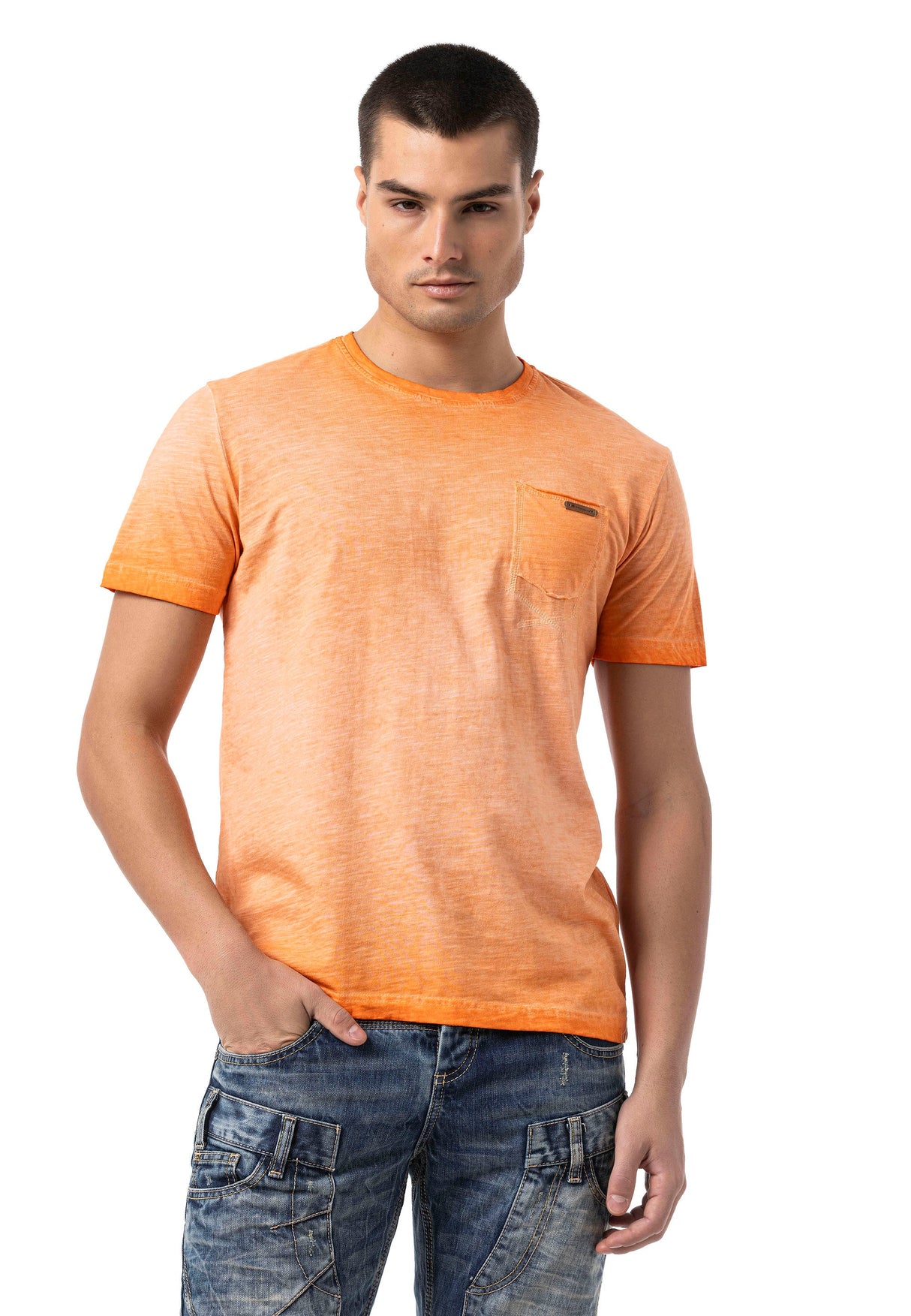 Erkek Regular Fit Bisiklet Yaka Kısa Kollu Tişört CT810