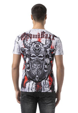 Erkek Regular Fit Viking Kuru Kafa Baskılı Bisiklet Yaka Premium Streetwear Tişört CT819