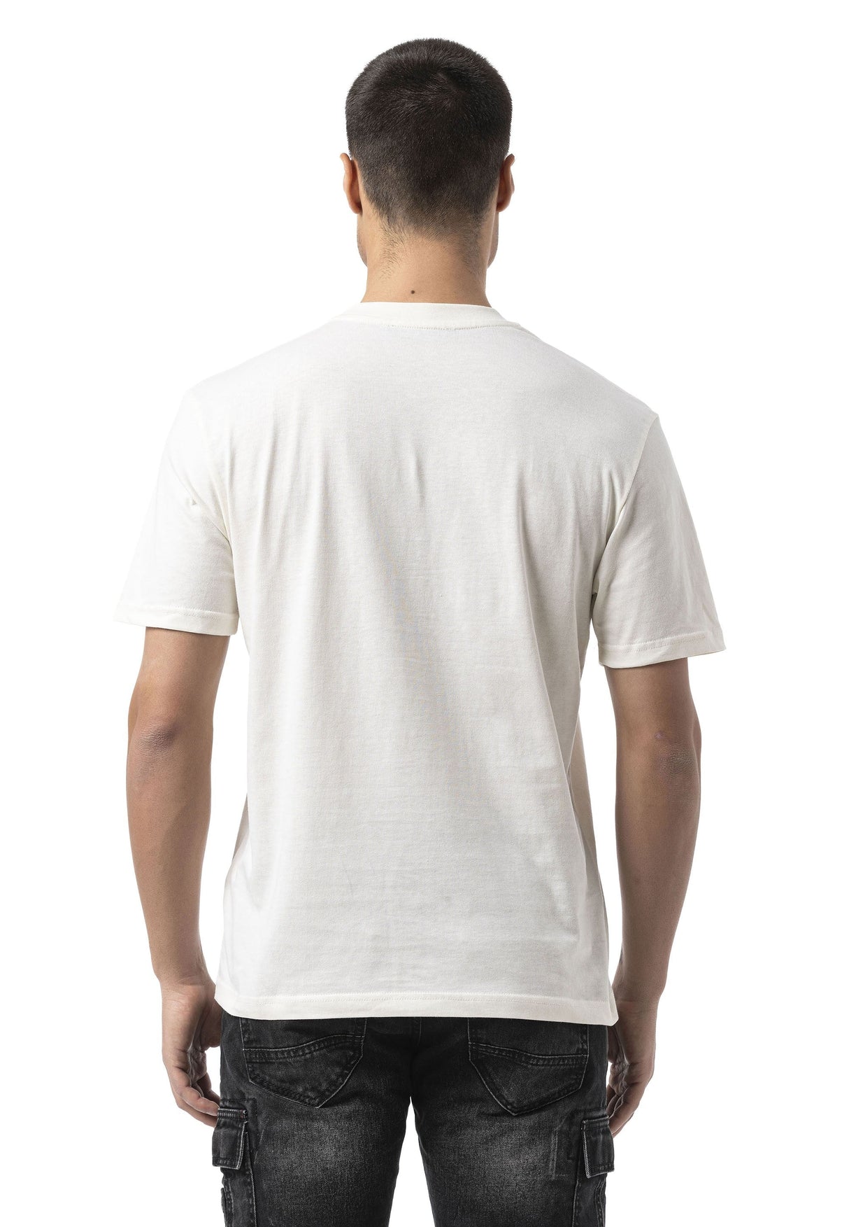 Erkek Basic Bisiklet Yaka Regular Fit Pamuklu Kısa Kollu Tişört CT823