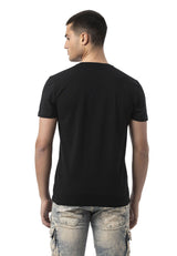 Erkek Baskılı Bisiklet Yaka Slim Fit Kısa Kollu Pamuklu Tişört CT826