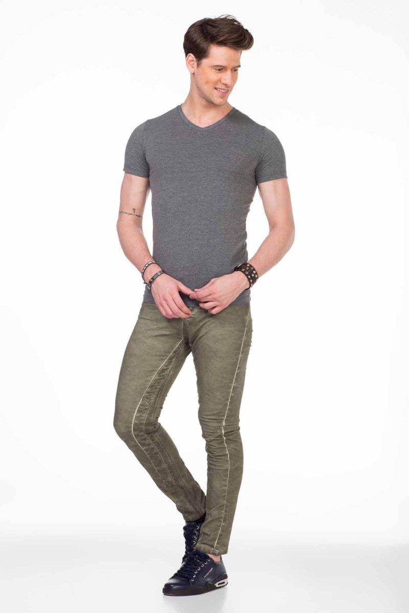 CU106 V Yaka  Basic Slim Fit Erkek Tişört Atlet