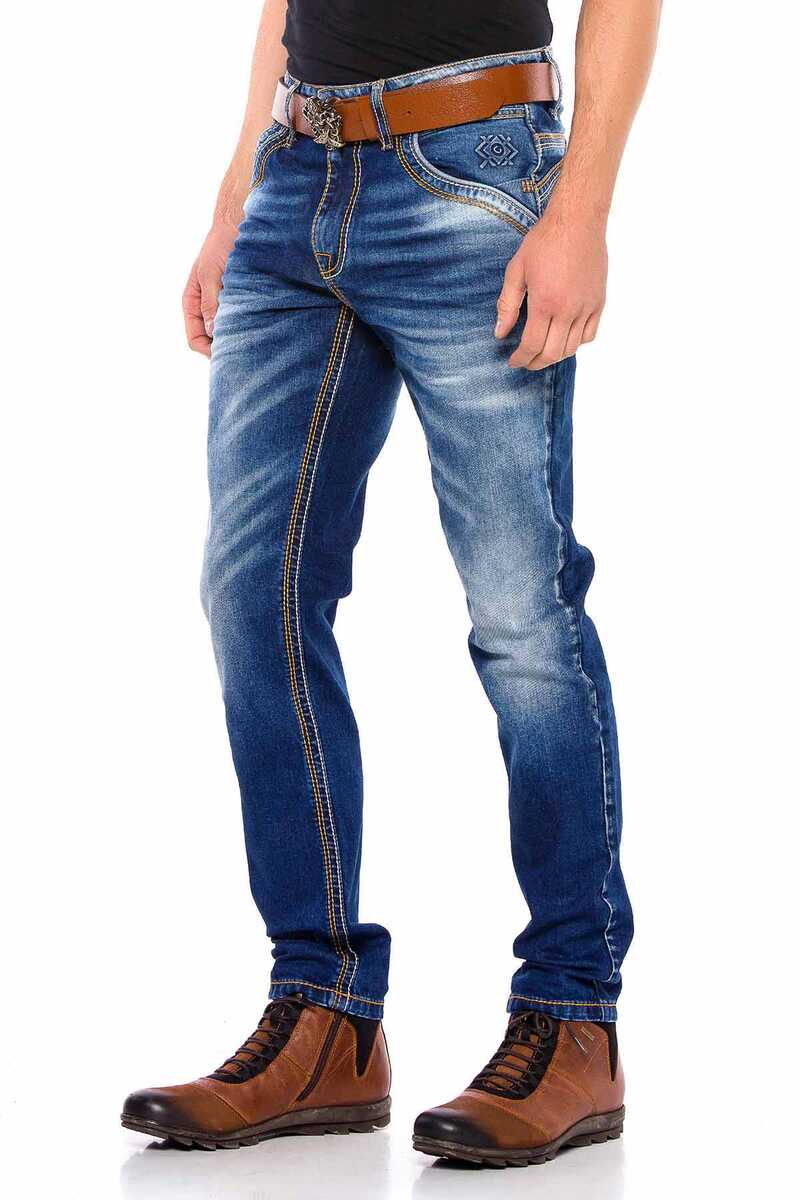 CD530 Dekoratif Dikişli Relax Fit Jean Pantolon