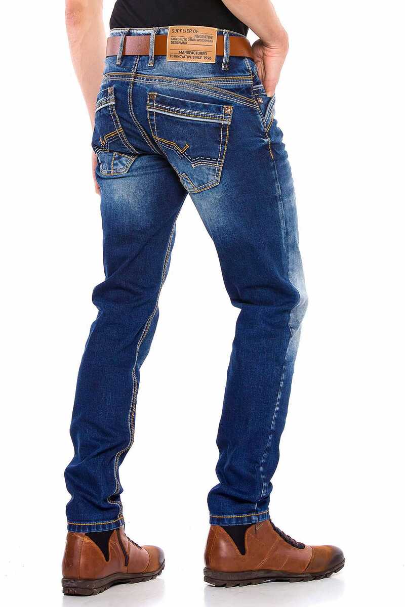 CD530 Dekoratif Dikişli Relax Fit Jean Pantolon