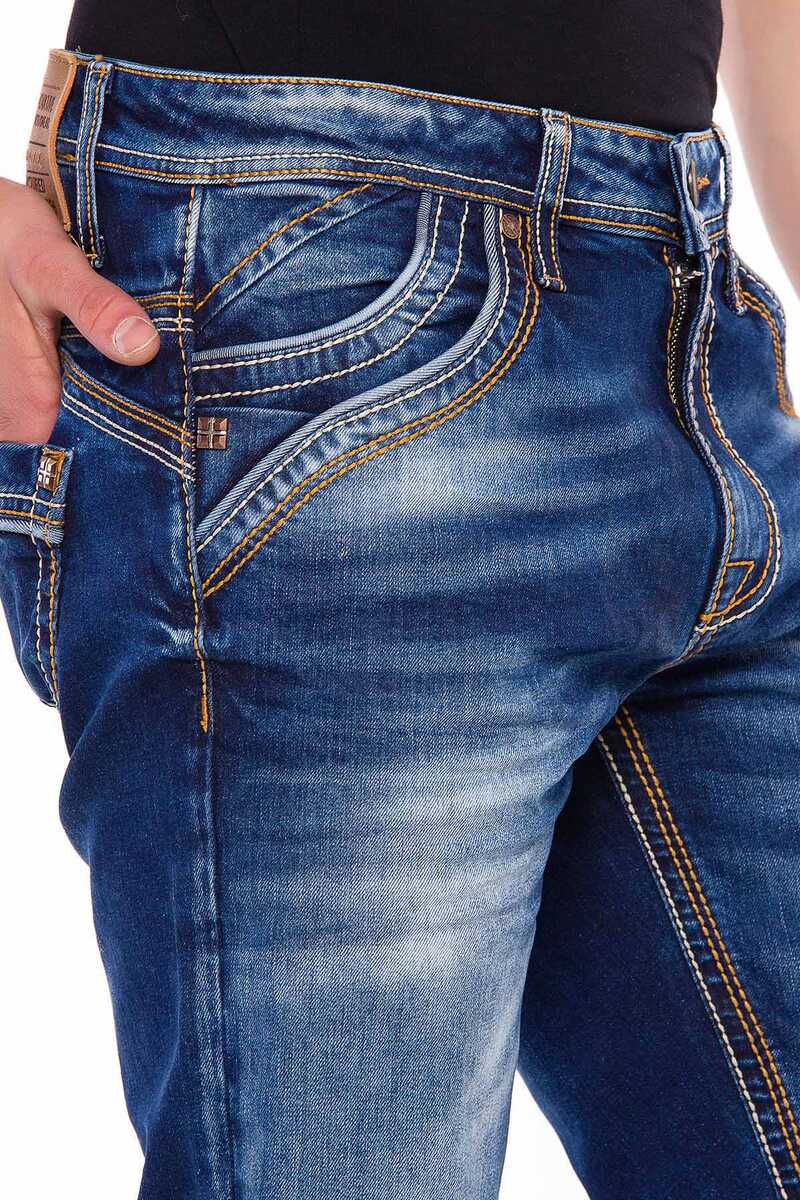 CD530 Dekoratif Dikişli Relax Fit Jean Pantolon