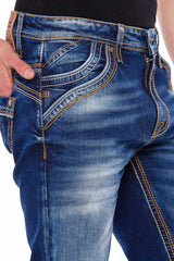 CD530 Dekoratif Dikişli Relax Fit Jean Pantolon