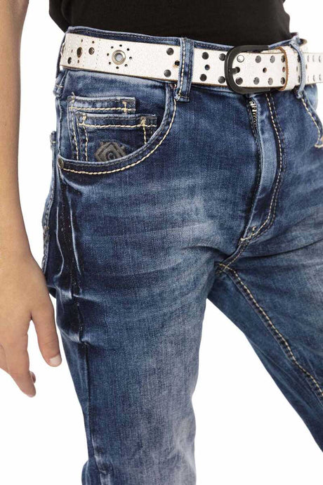 CDK104 Nakışlı Basic Erkek Jeans