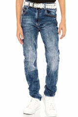 CDK104 Nakışlı Basic Erkek Jeans