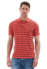 Erkek Çizgili Polo Yaka Basic T-Shirt CT858