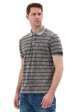 Erkek Çizgili Polo Yaka Basic T-Shirt CT858