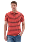 Erkek Çizgili Polo Yaka Basic T-Shirt CT858