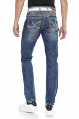 CD670 Cep Detaylı Destroyed Straight Fit Erkek Jean Pantolon