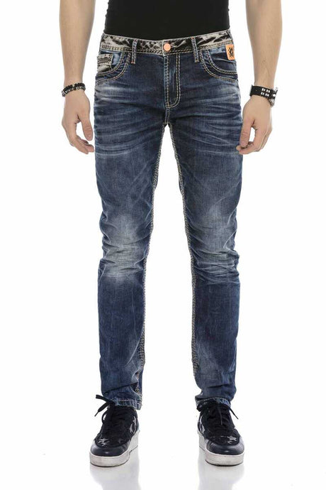CD593 Neon Etiketli Kalın  Dikişli Jeans